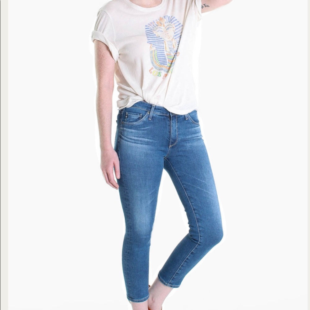 NWT- Ag Adriano Goldschmeid ‘The Prima’ Crop Mid-Rise Cigarette Jeans